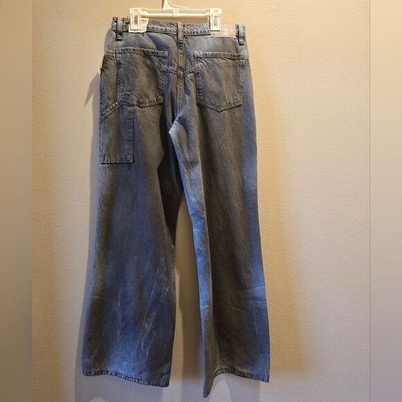 Free People We The Free Tinsley Baggy High Rise Straight Leg Jeans NWT Sz 26S - Picture 8 of 8